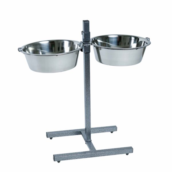 Comedero Doble Regulable Inox.